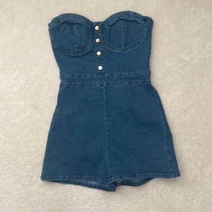 Denim romper